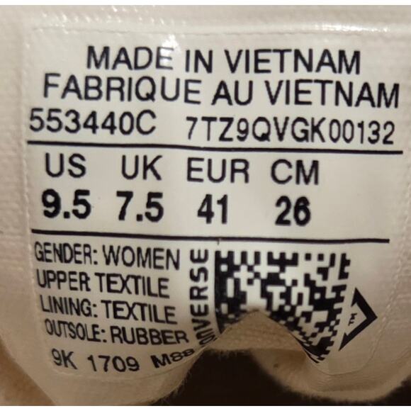 Converse Chuck Taylor All-Star Silver Sequins High-Top Sneakers Womens Size 9.5 - Picture 7 of 10